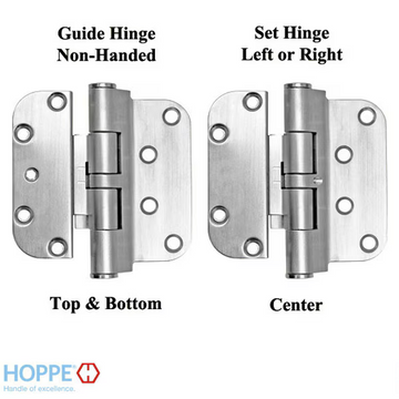 Hoppe F9714, 2009 Guide Hinge - Black - 850-3033879
